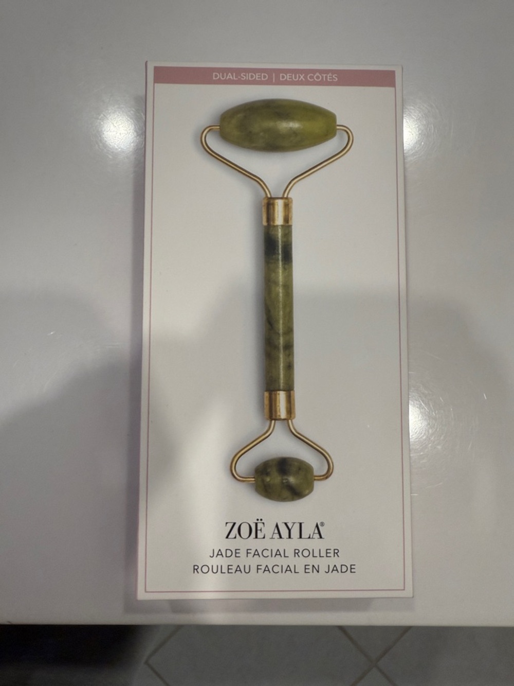 ZOE AYLA Green Jade Facial Roller - Dual-Sided Jade Face Roller